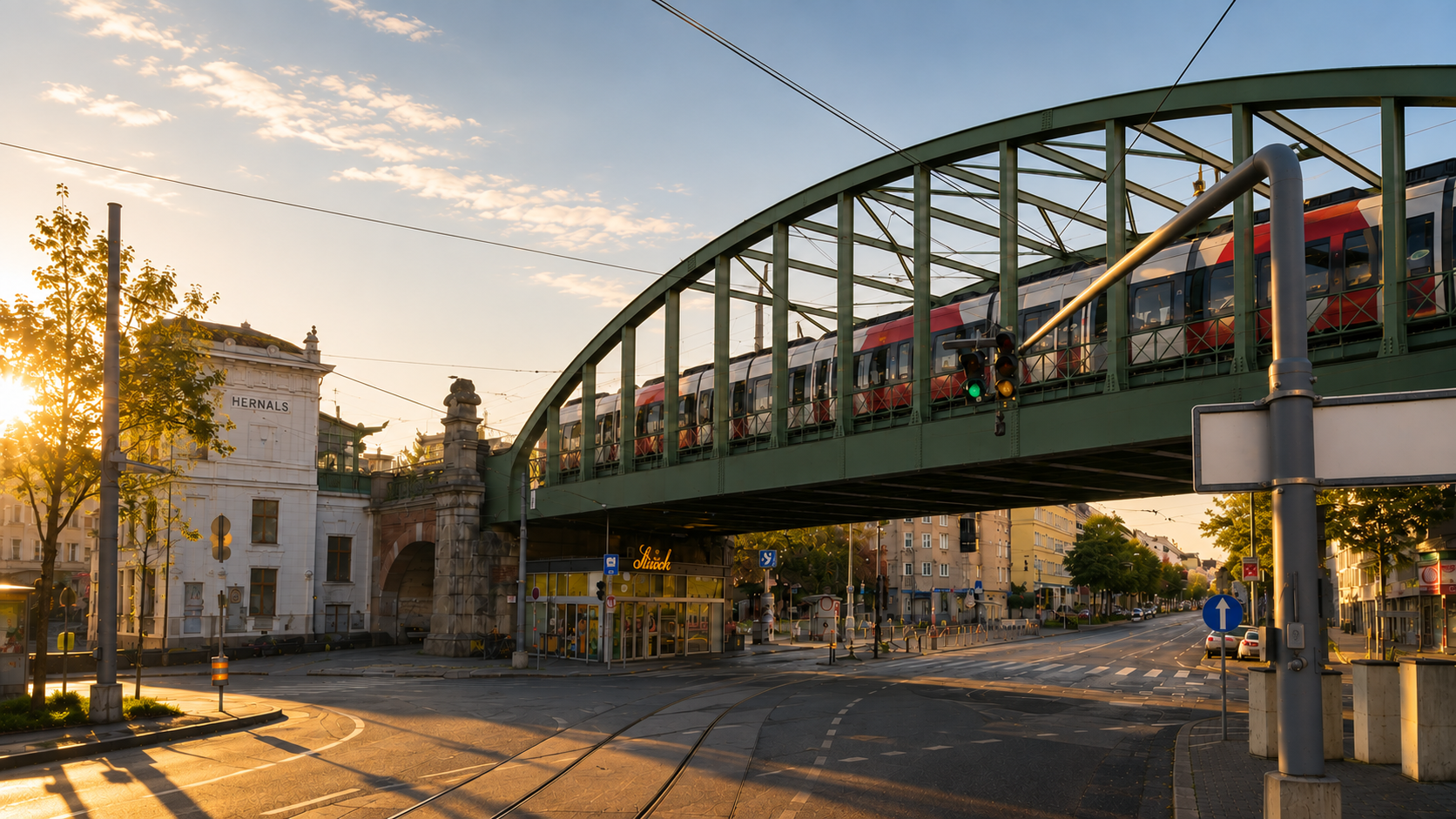 Hernals mit der S-Bahn-Station als Standort der Praxis von Mag. Dr. Barbara Petsch in Wien 1170